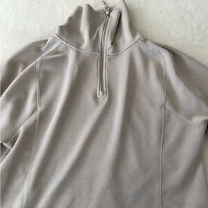Chicos 3 Size XL 1/4 Zip High Neck Beige Pullover E47